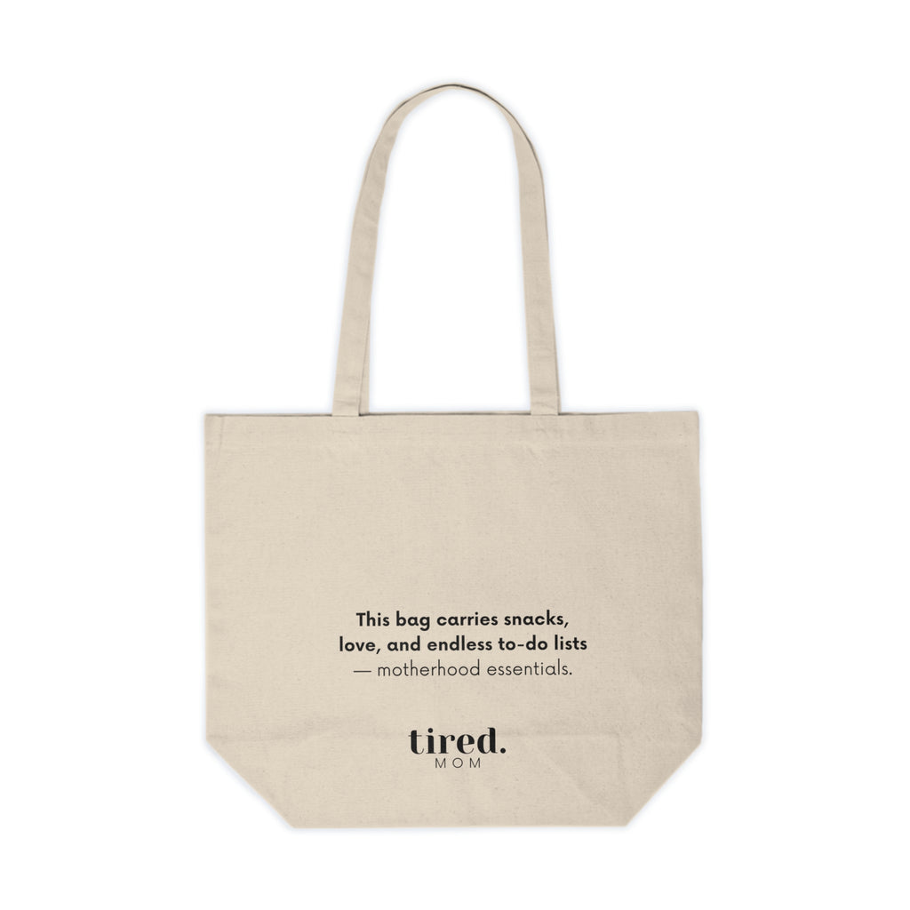 Tired Mom Motherhood Essentials - Canvas Shopping Tote